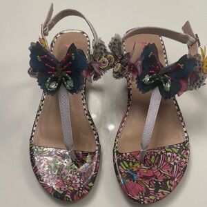 Betsey Johnson Multicolor Butterfly Sandals